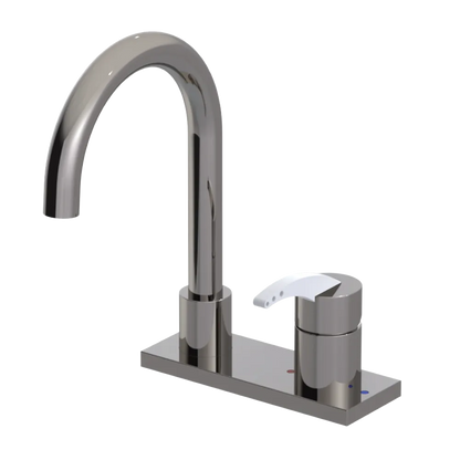 Rubinet 4" Centre Single Control Lav. Set. (less drain) Polished Nickel