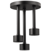 Essential Shower Series Linear Round Single-Function H2Okinetic Pendant Raincan Shower Head - Matte Black