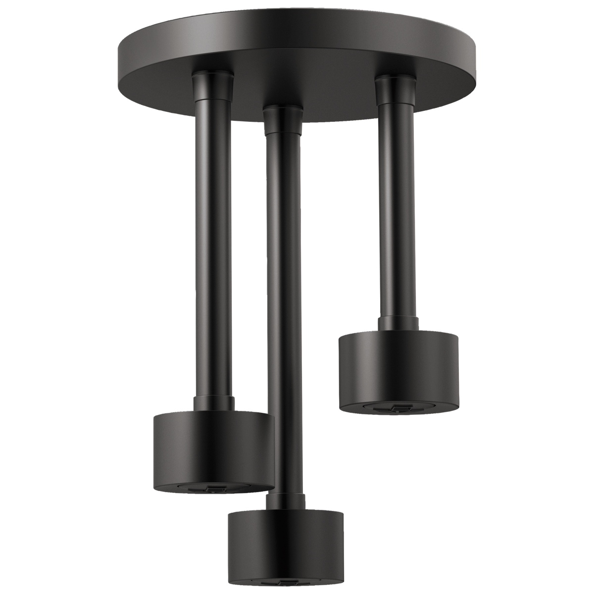 Essential Shower Series Linear Round Single-Function H2Okinetic Pendant Raincan Shower Head - Matte Black