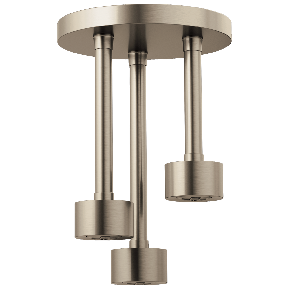 Essential Shower Series Linear Round Single-Function H2Okinetic Pendant Raincan Shower Head - Brilliance® Brushed Nickel