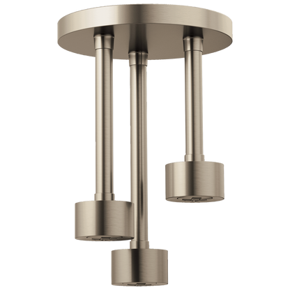 Essential Shower Series Linear Round Single-Function H2Okinetic Pendant Raincan Shower Head - Brilliance® Brushed Nickel