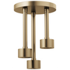 Essential Shower Series Linear Round Single-Function H2Okinetic Pendant Raincan Shower Head - Brilliance® Luxe Gold®