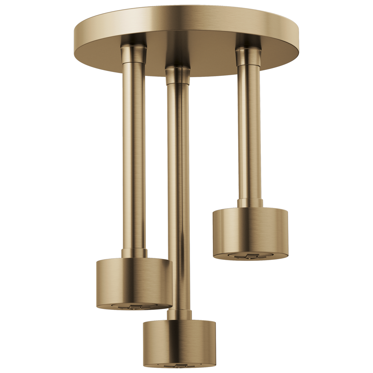 Essential Shower Series Linear Round Single-Function H2Okinetic Pendant Raincan Shower Head - Brilliance® Luxe Gold®