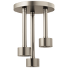 Essential Shower Series Linear Round Single-Function H2Okinetic Pendant Raincan Shower Head - Brilliance® Luxe Nickel®