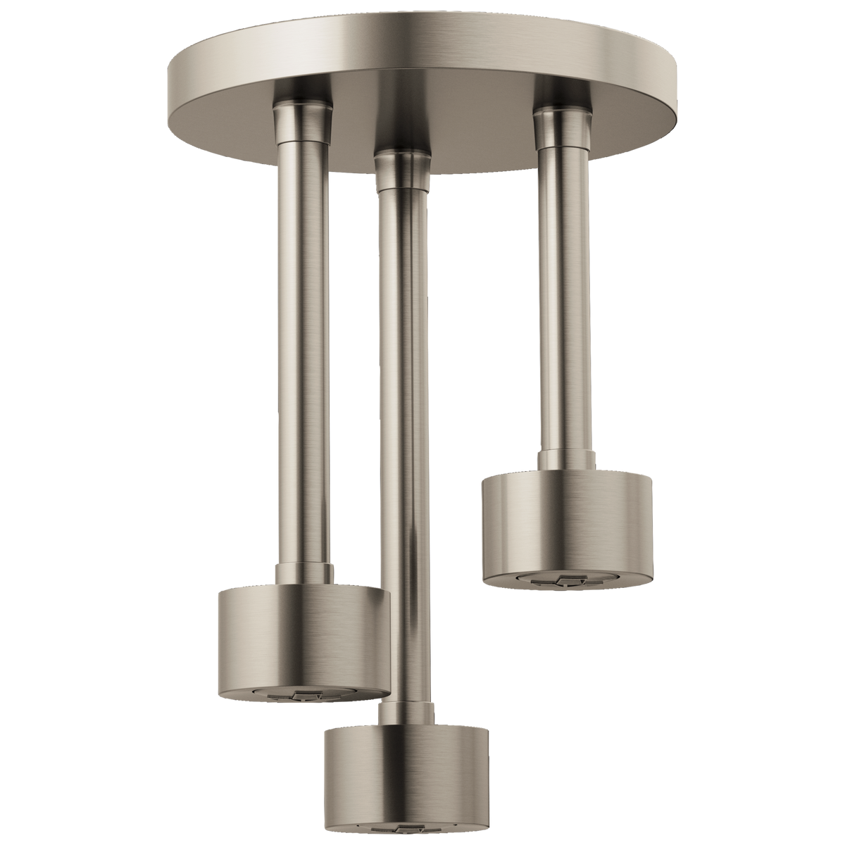 Essential Shower Series Linear Round Single-Function H2Okinetic Pendant Raincan Shower Head - Brilliance® Luxe Nickel®