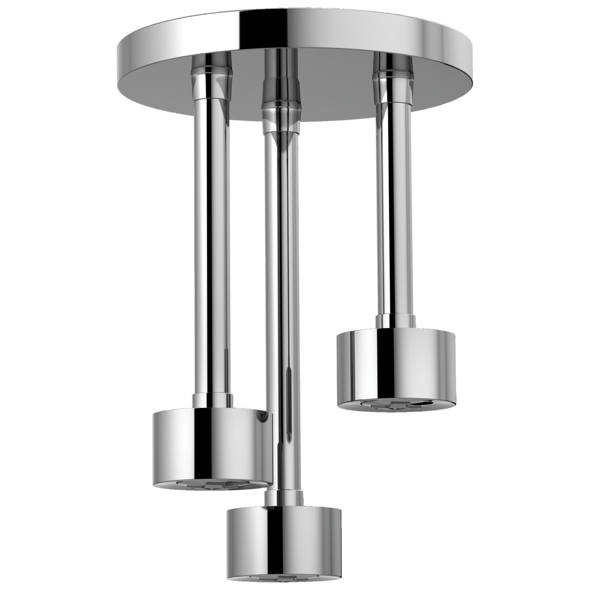 Essential Shower Series Linear Round Single-Function H2Okinetic Pendant Raincan Shower Head - Polished Chrome