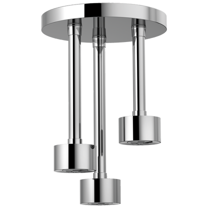 Essential Shower Series Linear Round Single-Function H2Okinetic Pendant Raincan Shower Head - Polished Chrome