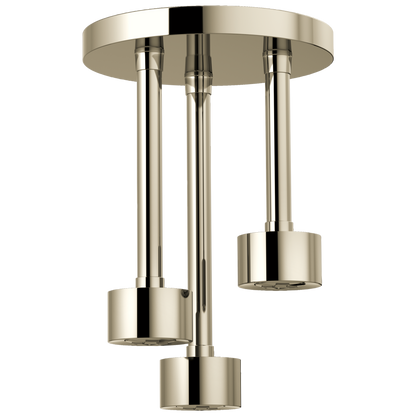 Essential Shower Series Linear Round Single-Function H2Okinetic Pendant Raincan Shower Head - Brilliance® Polished Nickel