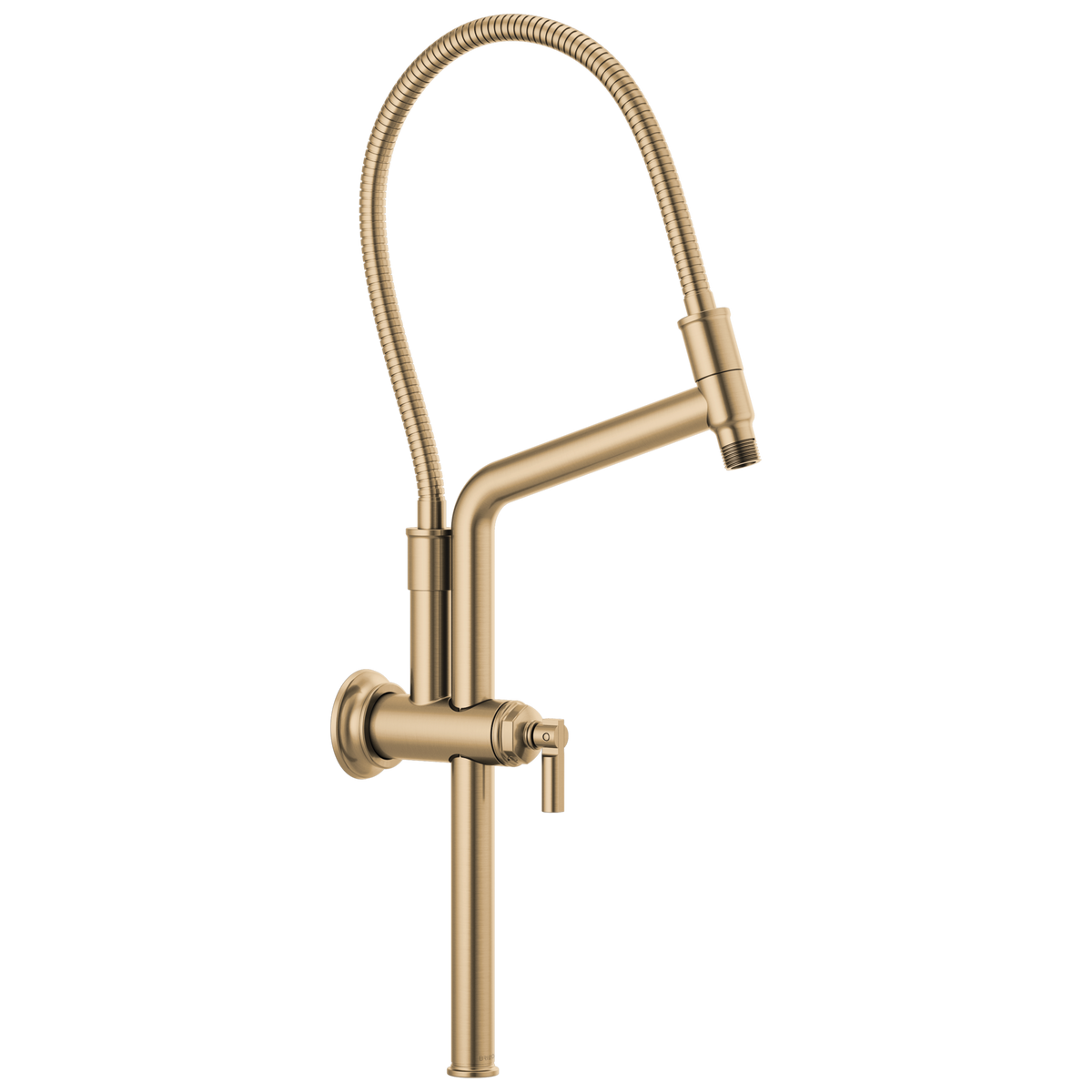 Essential Shower Series 10 7/16" Classic Slide Bar Shower Arm And Flange - Brilliance® Luxe Gold®