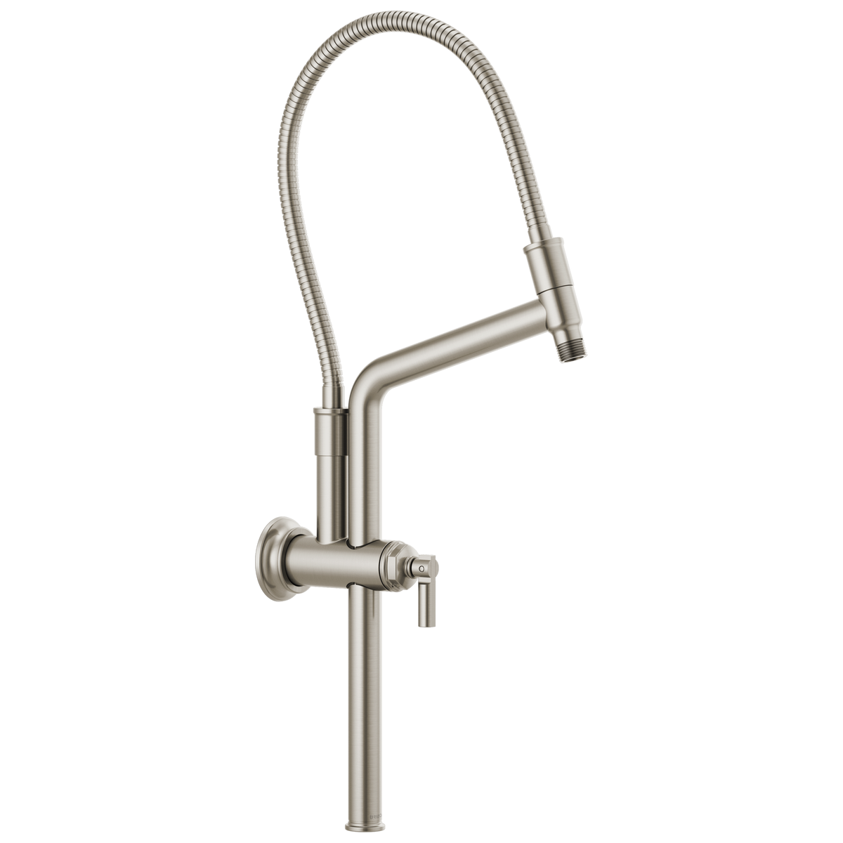 Essential Shower Series 10 7/16" Classic Slide Bar Shower Arm And Flange - Brilliance® Luxe Nickel®
