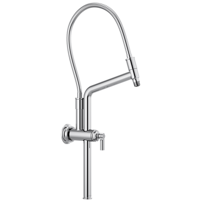 Essential Shower Series 10 7/16" Classic Slide Bar Shower Arm And Flange - Polished Chrome