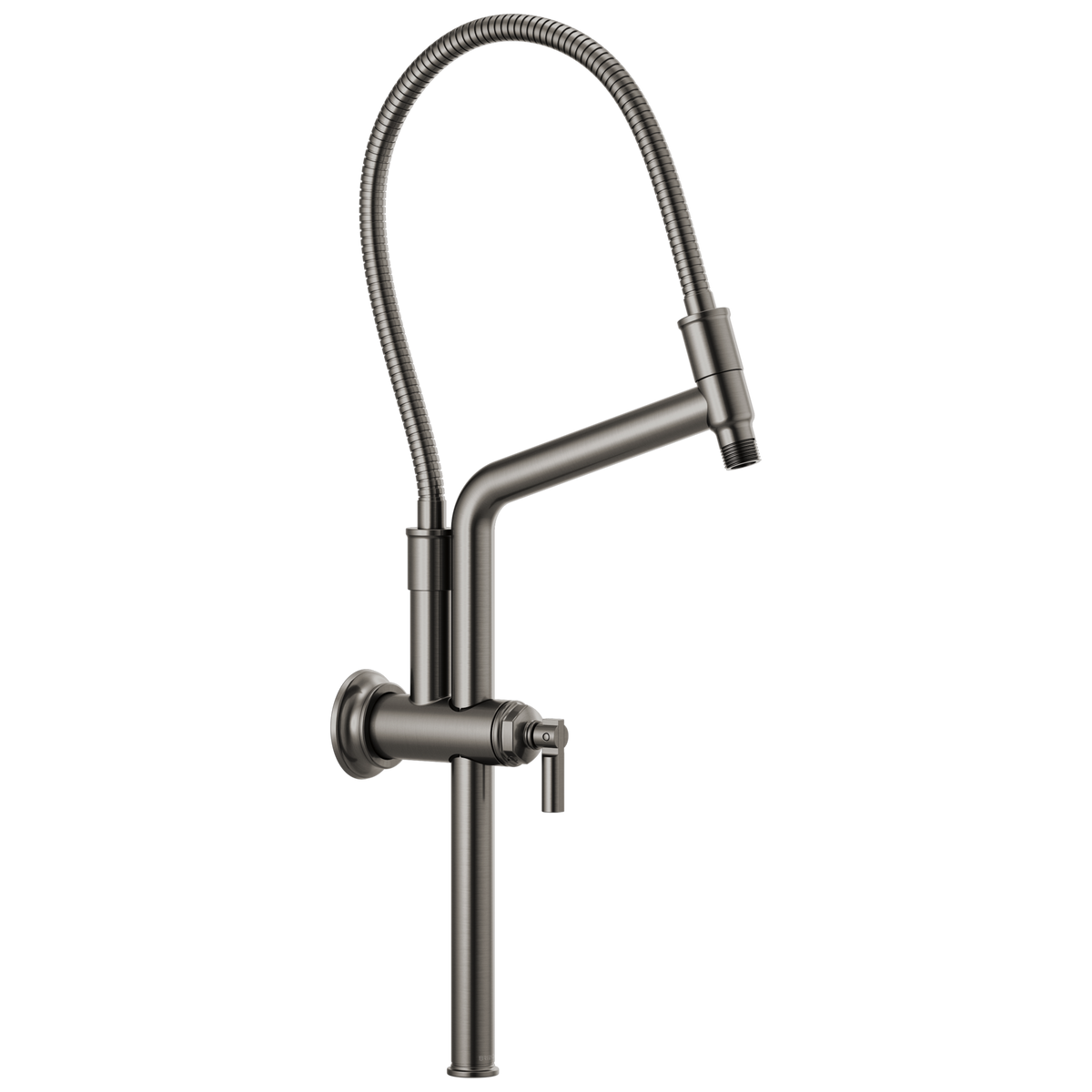 Essential Shower Series 10 7/16" Classic Slide Bar Shower Arm And Flange - Brilliance® Luxe Steel®