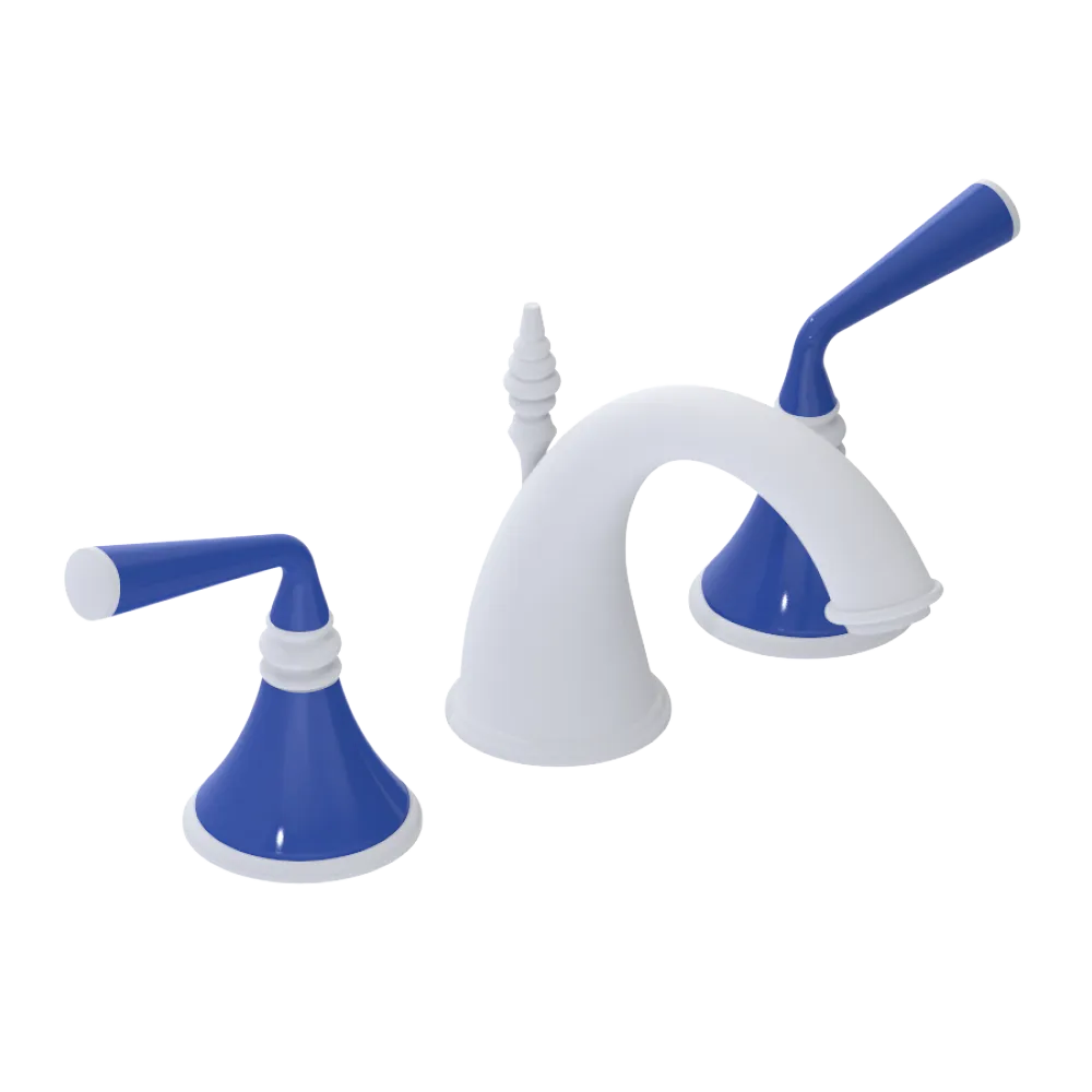 Rubinet Widespread Lav. Set. (less drain) Matt White