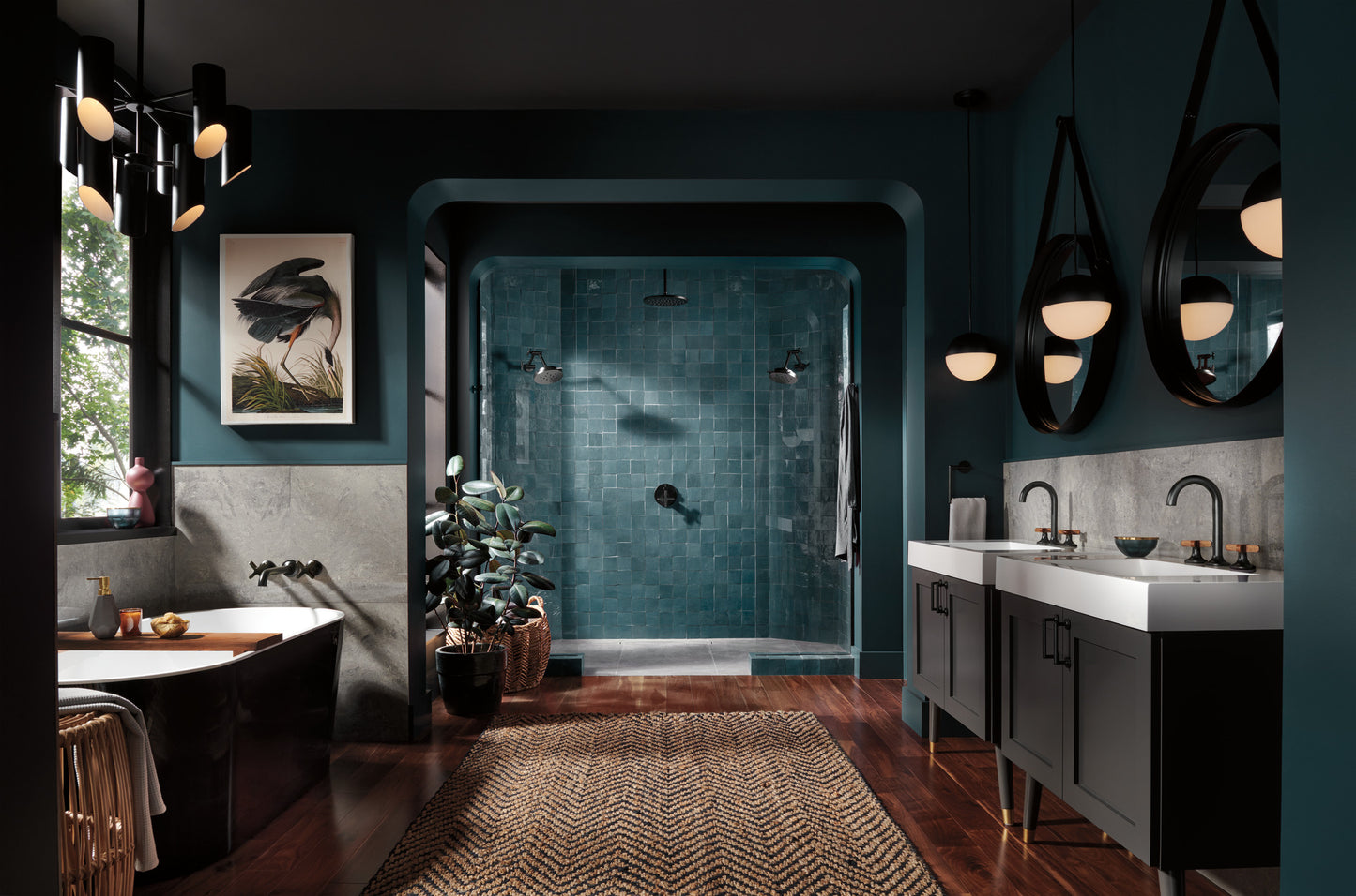 Essential Shower Series 10" Ceiling Mount Shower Arm And Round Flange lifestyle