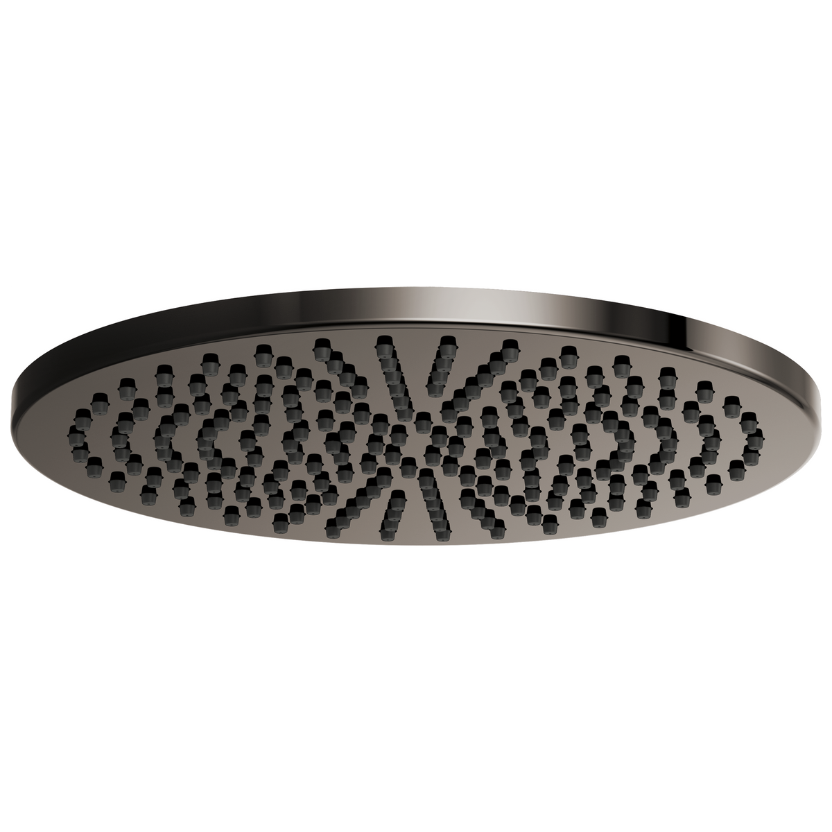 Essential Shower Series 12" Linear Round Single-Function Raincan Shower Head - 2.5 GPM - Brilliance® Black Onyx