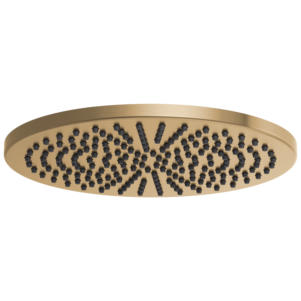 Essential Shower Series 12" Linear Round Single-Function Raincan Shower Head - 2.5 GPM - Brilliance® Luxe Gold®