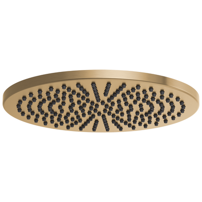 Essential Shower Series 12" Linear Round Single-Function Raincan Shower Head - 2.5 GPM - Brilliance® Luxe Gold®