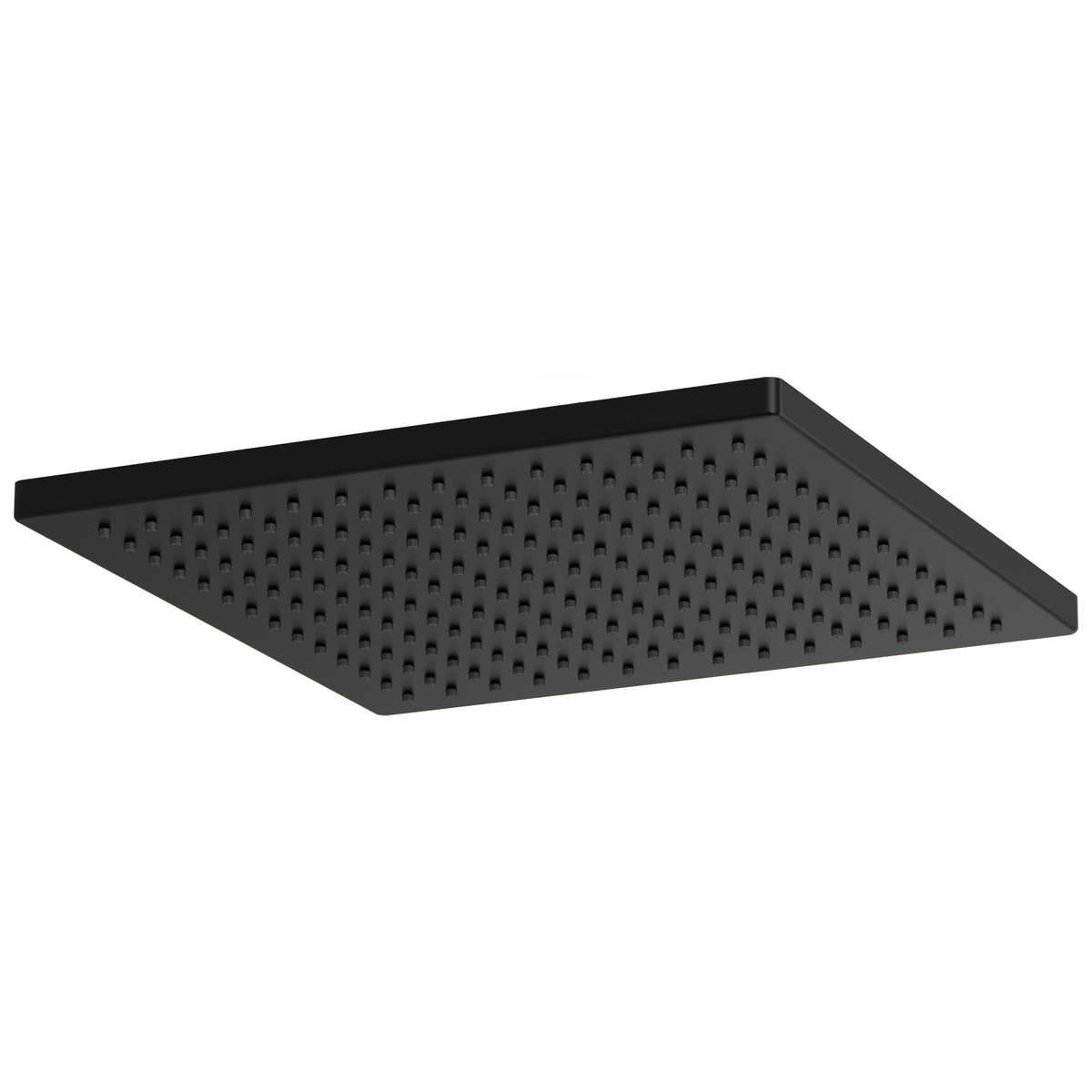 Essential Shower Series 12" Linear Square Single-Function Raincan Shower Head - 2.5 GPM - Matte Black