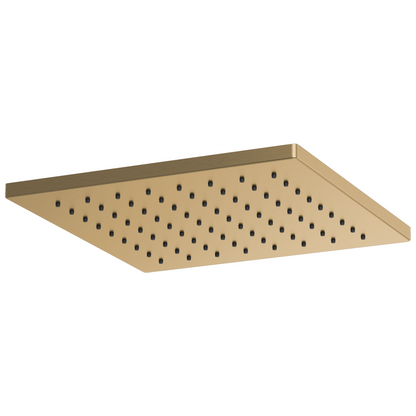 Essential Shower Series 12" Linear Square Single-Function Raincan Shower Head - 1.75 GPM - Brilliance® Luxe Gold®