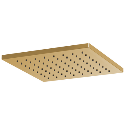 Essential Shower Series 12" Linear Square Single-Function Raincan Shower Head - 1.75 GPM - Brilliance® Polished Gold