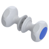 Rubinet Shower Door Knob (set) White