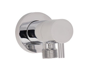 Baril Wall-mounted 1/2" F supply elbow with integrated volume control