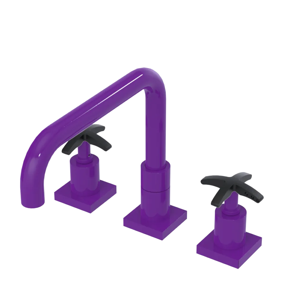 Rubinet Widespread Kitchen Set with Genesis Spout Purple Haze