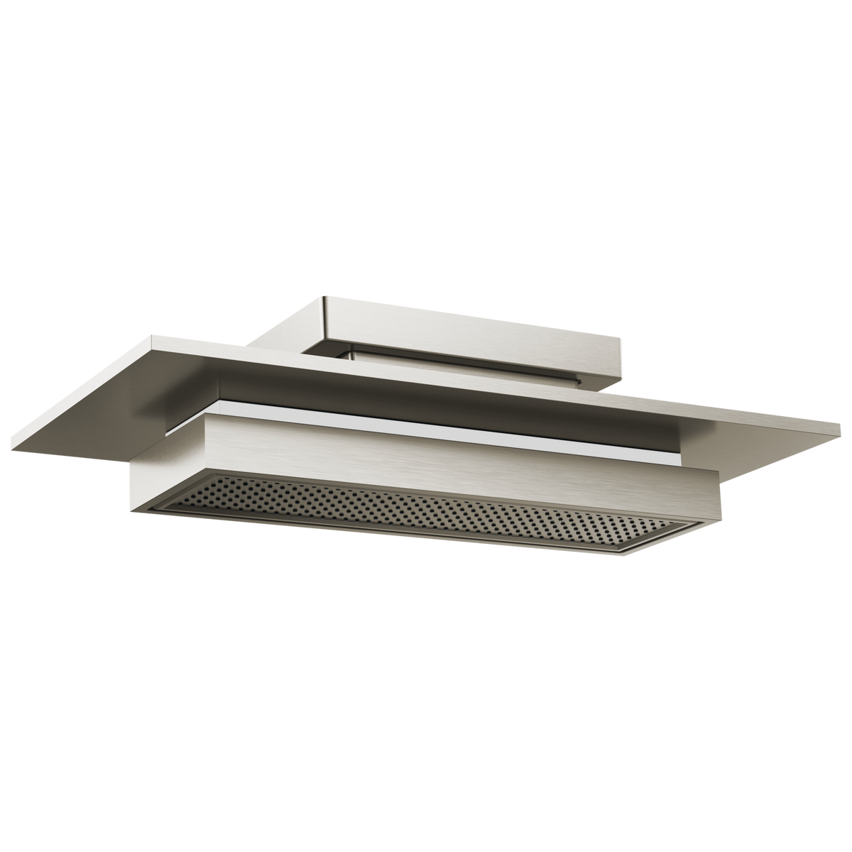 Frank Lloyd Wright Bath Collection by Brizo 21” Single-Function Raincan Shower Head with Integrated Lighting - 1.75 GPM - Brilliance® Luxe Nickel®