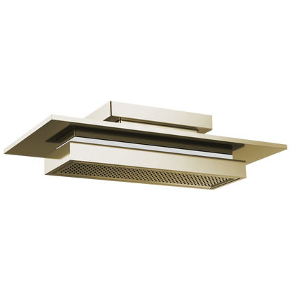 Frank Lloyd Wright Bath Collection by Brizo 21” Single-Function Raincan Shower Head with Integrated Lighting - 1.75 GPM - Brilliance® Polished Nickel