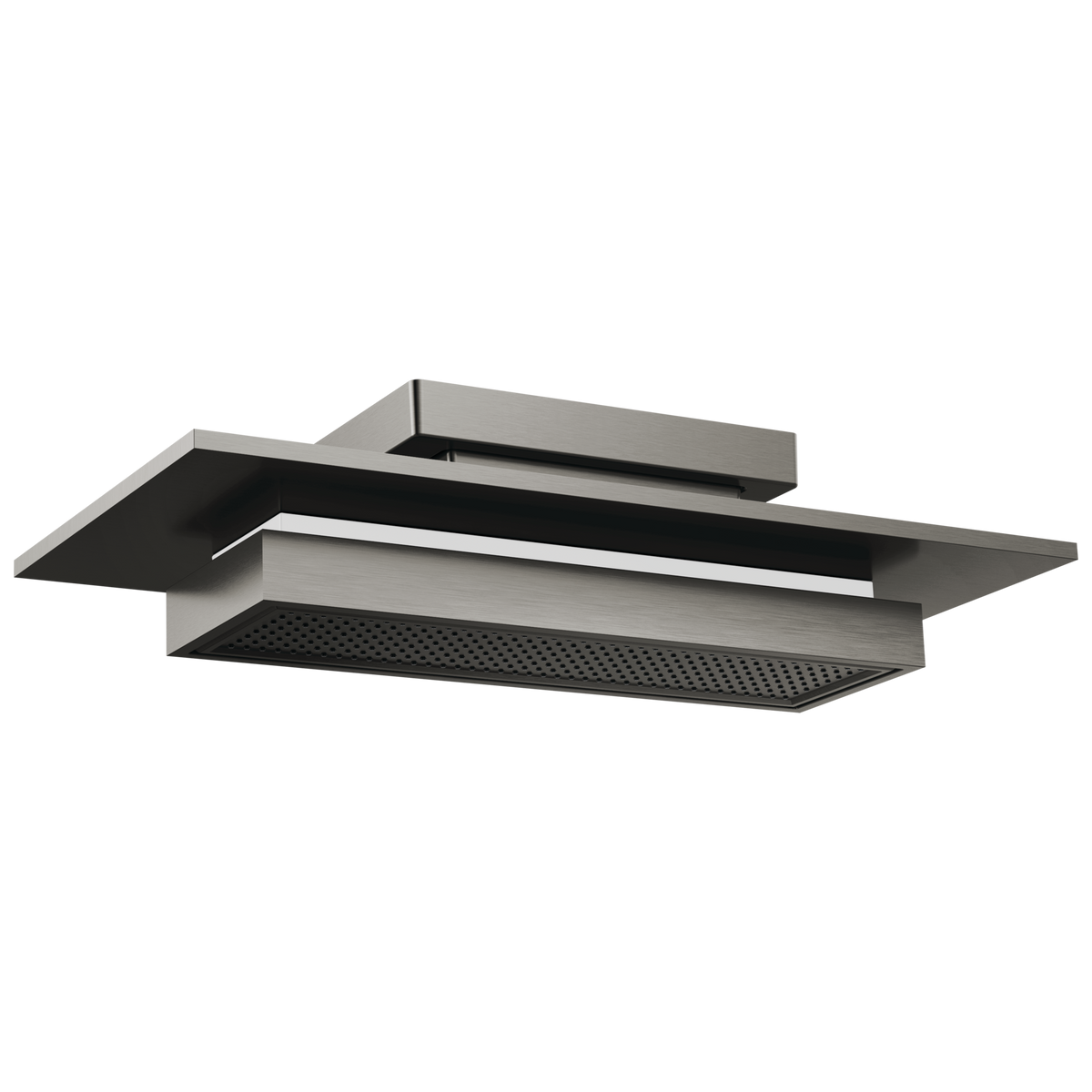 Frank Lloyd Wright Bath Collection by Brizo 21” Single-Function Raincan Shower Head with Integrated Lighting - 1.75 GPM - Brilliance® Luxe Steel®