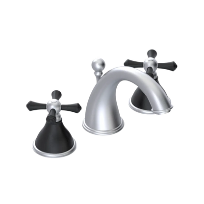 Rubinet Widespread Lav. Set. (less drain) Satin Chrome