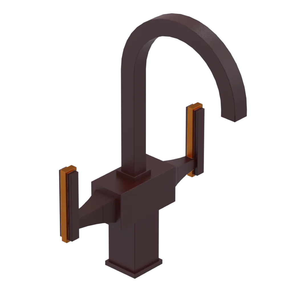 Rubinet Single Hole Dual Handle Lav. Set. (less drain) Bordeaux