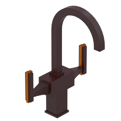 Rubinet Single Hole Dual Handle Lav. Set. (less drain) Bordeaux