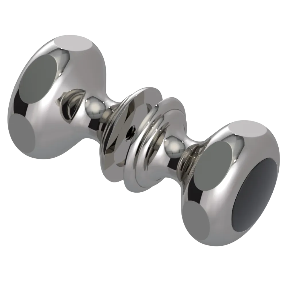 Rubinet Shower Door Knob (set) Polished Nickel
