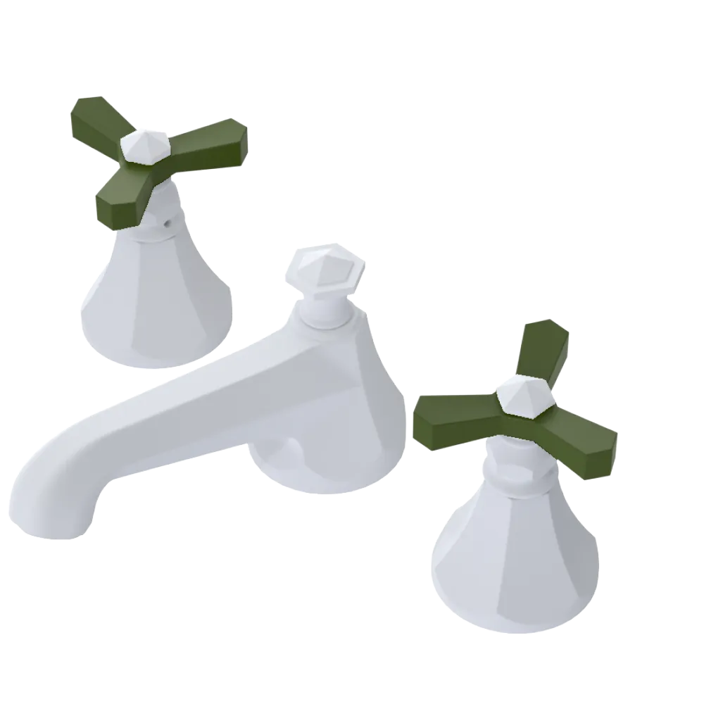 Rubinet Widespread Lav. Set. (less drain) Matt White