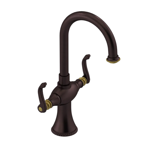Rubinet Single Hole Dual Handle Lav. Set. (less drain) Oil Rubbed Bronze