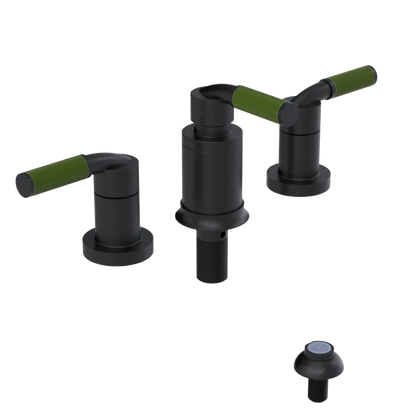 Rubinet Bidet Fitting with Spray, Diverter, and Vacum Breaker (Less Drain) Matt Black