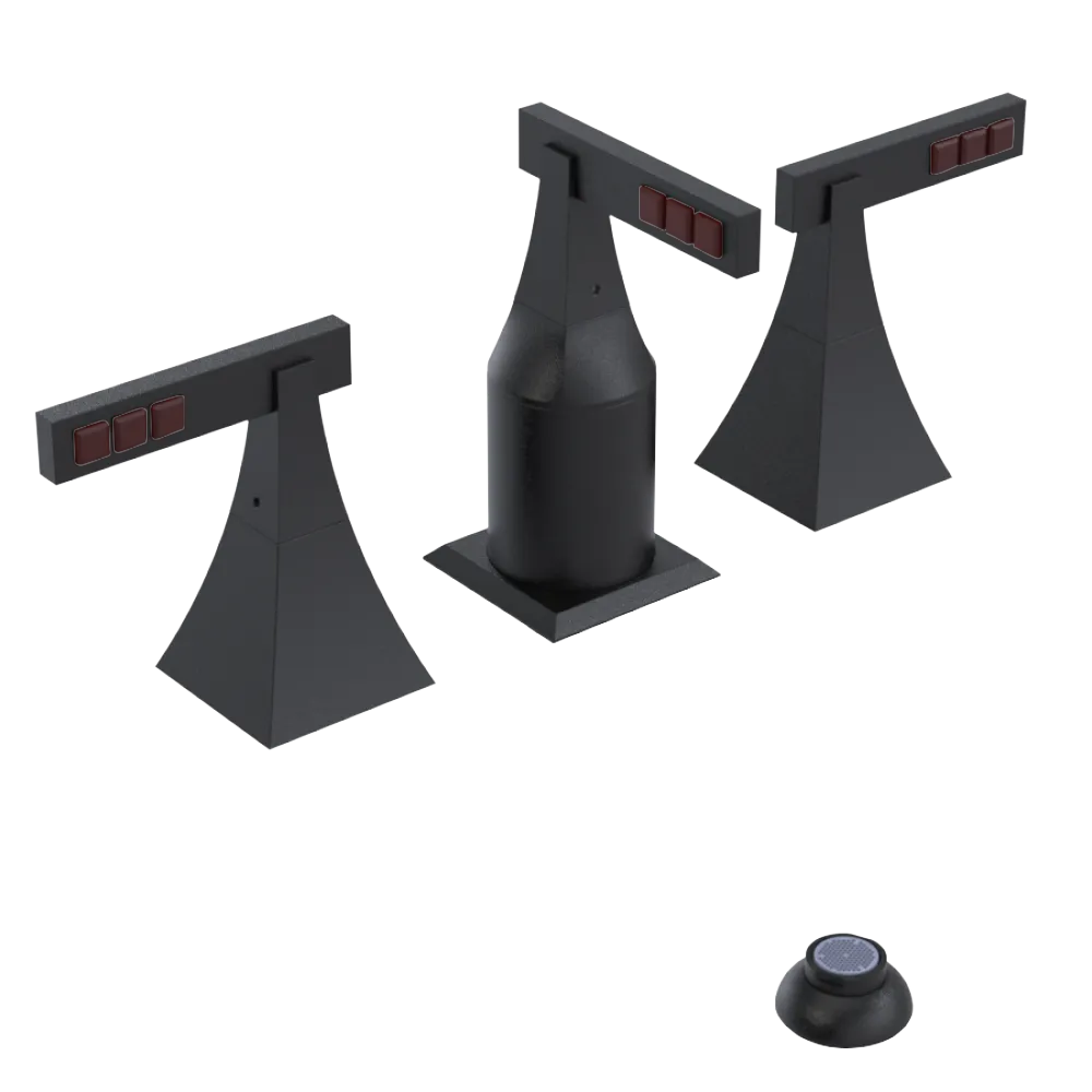 Rubinet Bidet Fitting with Spray, Diverter, and Vacum Breaker (Less Drain) Matt Black