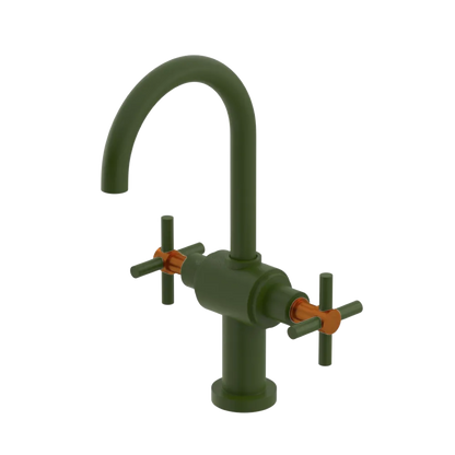 Rubinet Single Hole Dual Handle Lav. Set with LaSalle Spout (less drain) Green Envy