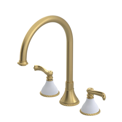 Rubinet Widespread Kitchen Set Satin Brass