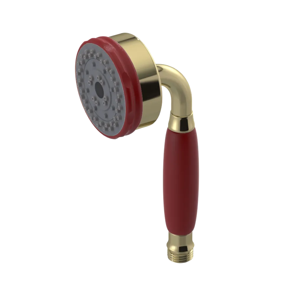Rubinet 3 Function Hand Held Shower Only Natural Brass