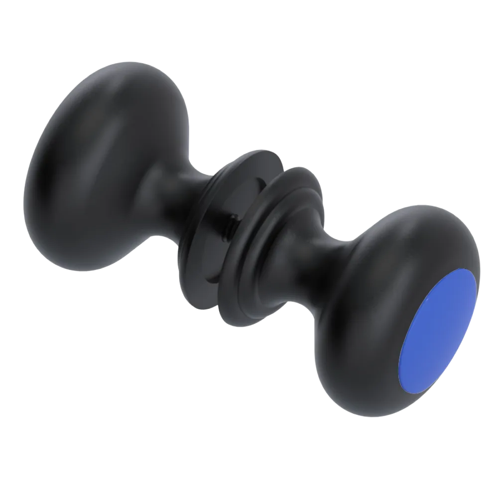 Rubinet Shower Door Knob (set) Matt Black