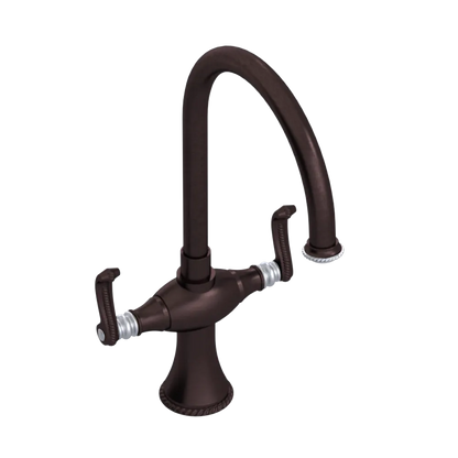Rubinet Two Handle Single Hole Kitchen Set Tuscan Brass