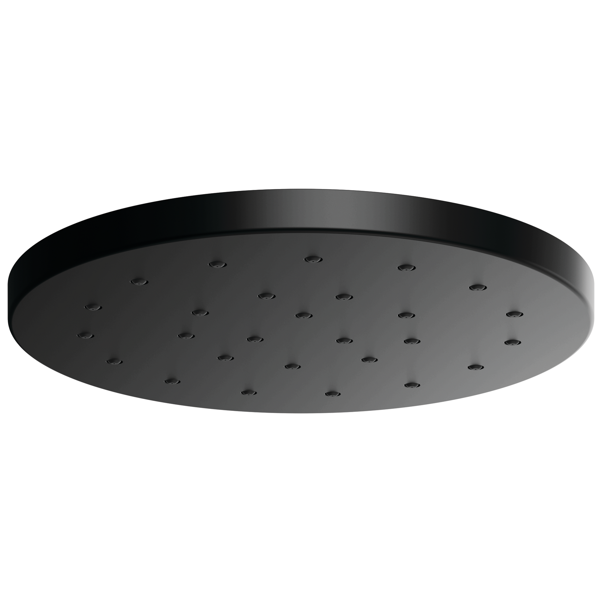 Essential Shower Series 14” Linear Round H2Okinetic Single-Function Raincan Shower Head - Matte Black