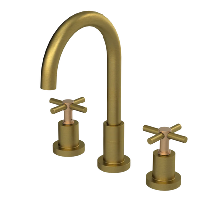 Rubinet Widespread Kitchen Set with LaSalle Spout Antique Brass Matt