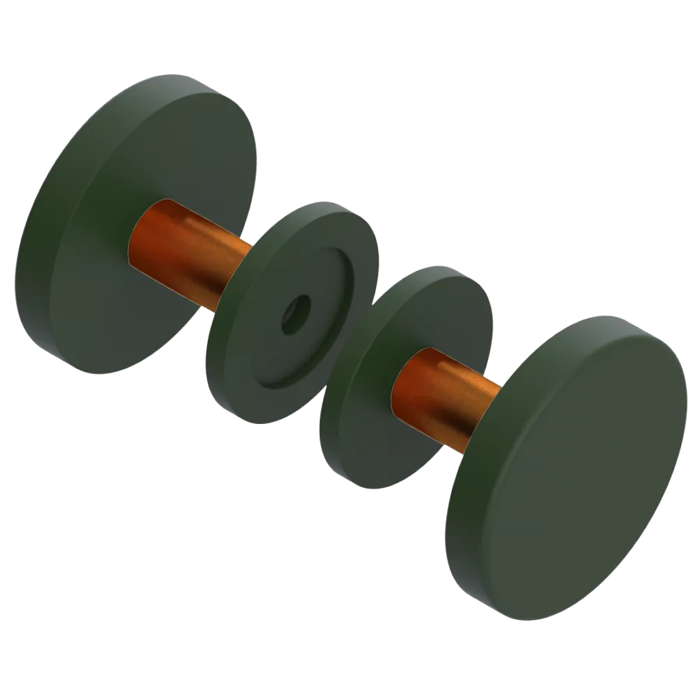 Rubinet Shower Door Knob (set) Green Envy