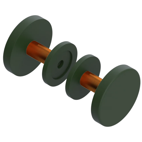 Rubinet Shower Door Knob (set) Green Envy