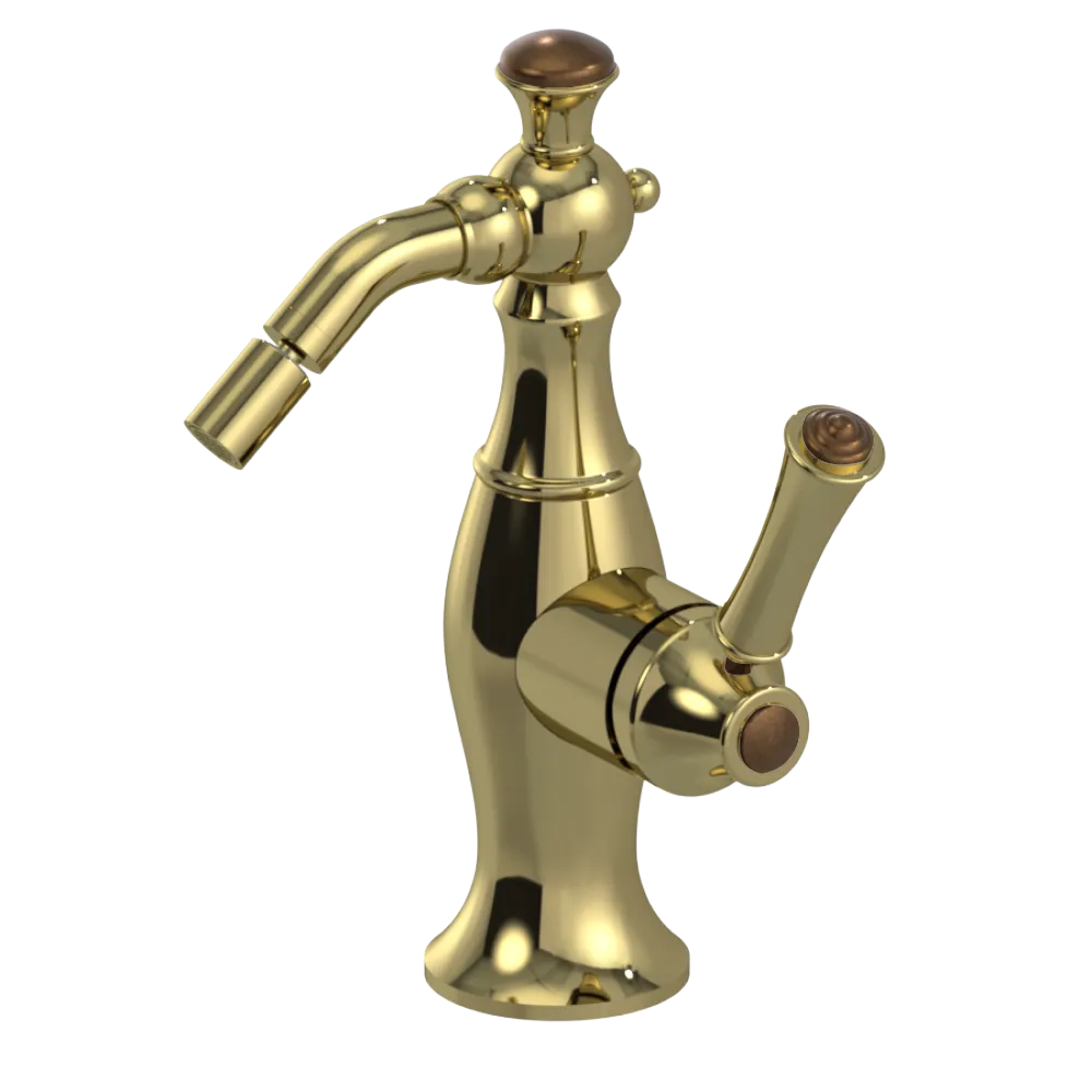 Rubinet Single Control Bidet Fitting (less drain) Natural Brass