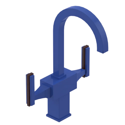 Rubinet Single Hole Dual Handle Lav. Set. (less drain) Blu Jean