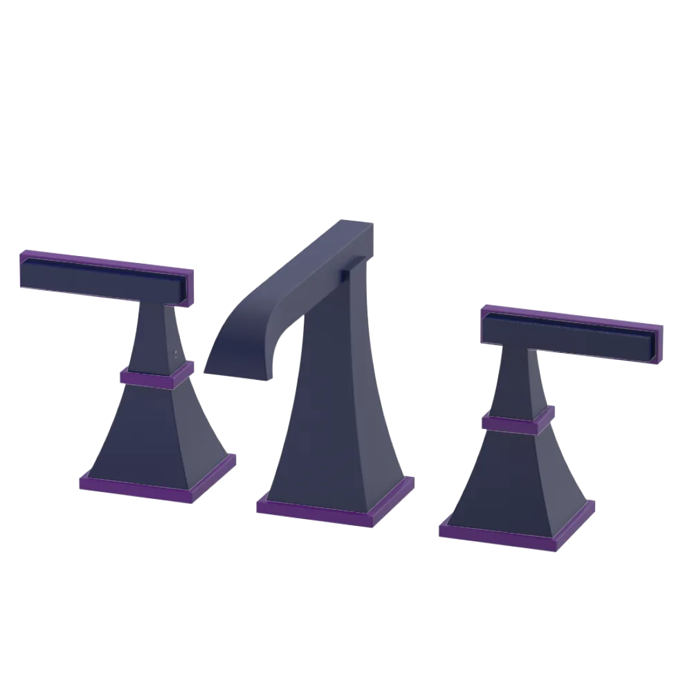 Rubinet Widespread Lav. Set. (less drain) Midnight Blue